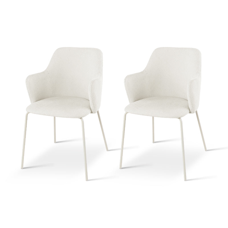 Apportez une ambiance scandinave apaisante à votre salle à manger avec les fauteuils salle à manger Dahlia d’OFCASA (lot de 2) : assises moelleuses, pieds chromés et accoudoirs ergonomiques pour des repas détendus et un intérieur élégant.