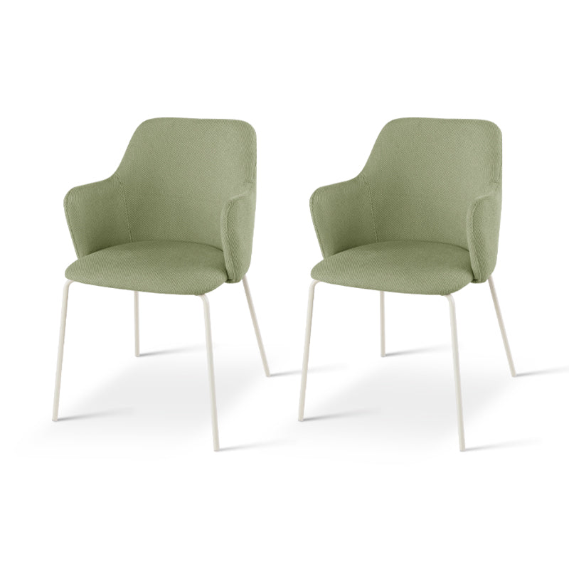 Apportez une ambiance scandinave apaisante à votre salle à manger avec les fauteuils salle à manger Dahlia d’OFCASA (lot de 2) : assises moelleuses, pieds chromés et accoudoirs ergonomiques pour des repas détendus et un intérieur élégant.
