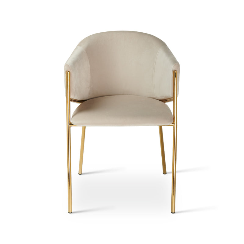 Ajoutez une touche de luxe à votre salle à manger avec les Fauteuils Salle à Manger Dalila d’OFCASA : velours doux, pieds en chrome doré, structure métallique robuste et montage facile, parfaits pour les intérieurs élégants.