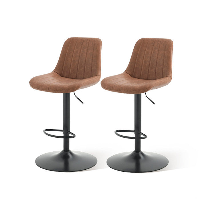 Découvrez les tabourets de bar OFCASA Jarvis AH : hauteur réglable de 62 à 82 cm avec vérin hydraulique, assise pivotante à 360°, revêtement en similicuir et base en métal stable — un choix idéal pour les cuisines modernes.