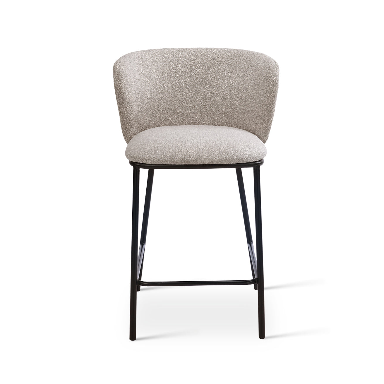 Rafraîchissez votre coin bar ou votre espace petit-déjeuner avec les Tabourets de Bar Karin d’OFCASA. Un revêtement doux en bouclé, un large dossier confortable et une structure métallique robuste de 65 cm pour un style élégant dans les maisons modernes.