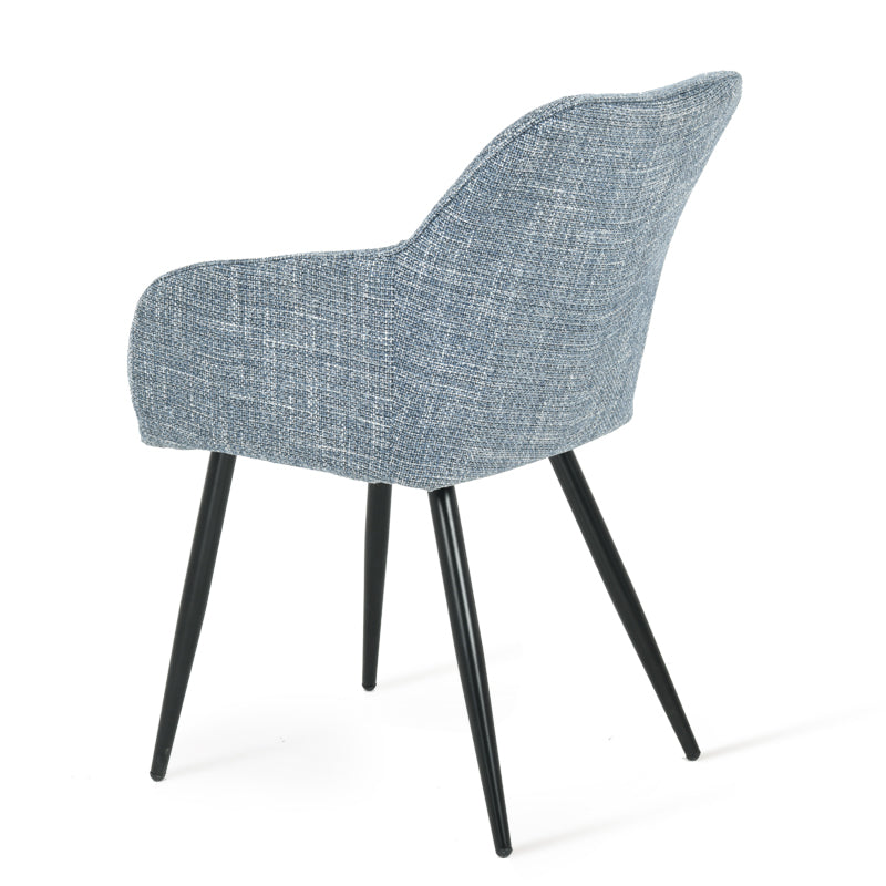 Fauteuil salle à manger Sienna Garden [Lot de 2] [Tissu en lin]