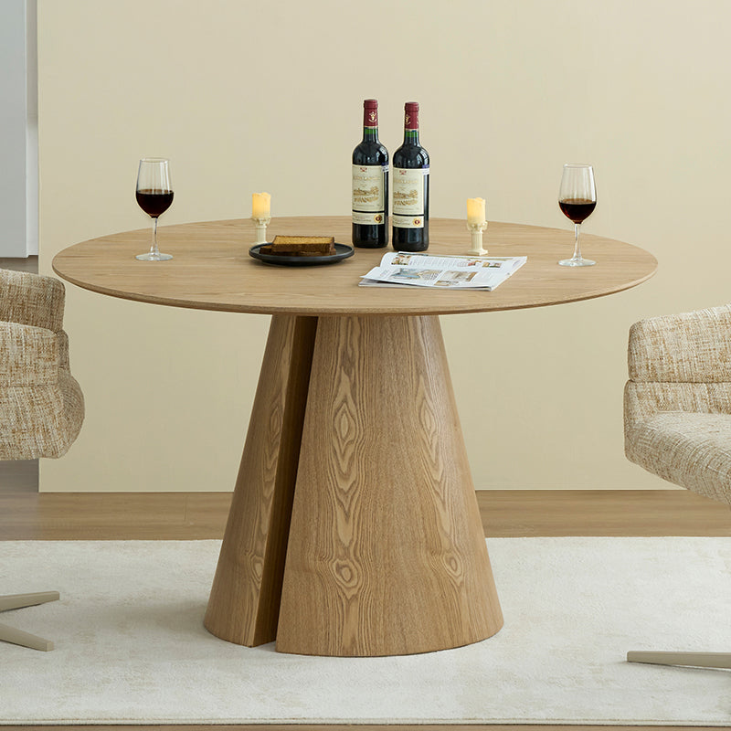 Table de salle à manger ronde Isabeau [Couleur chêne] [120 cm]
