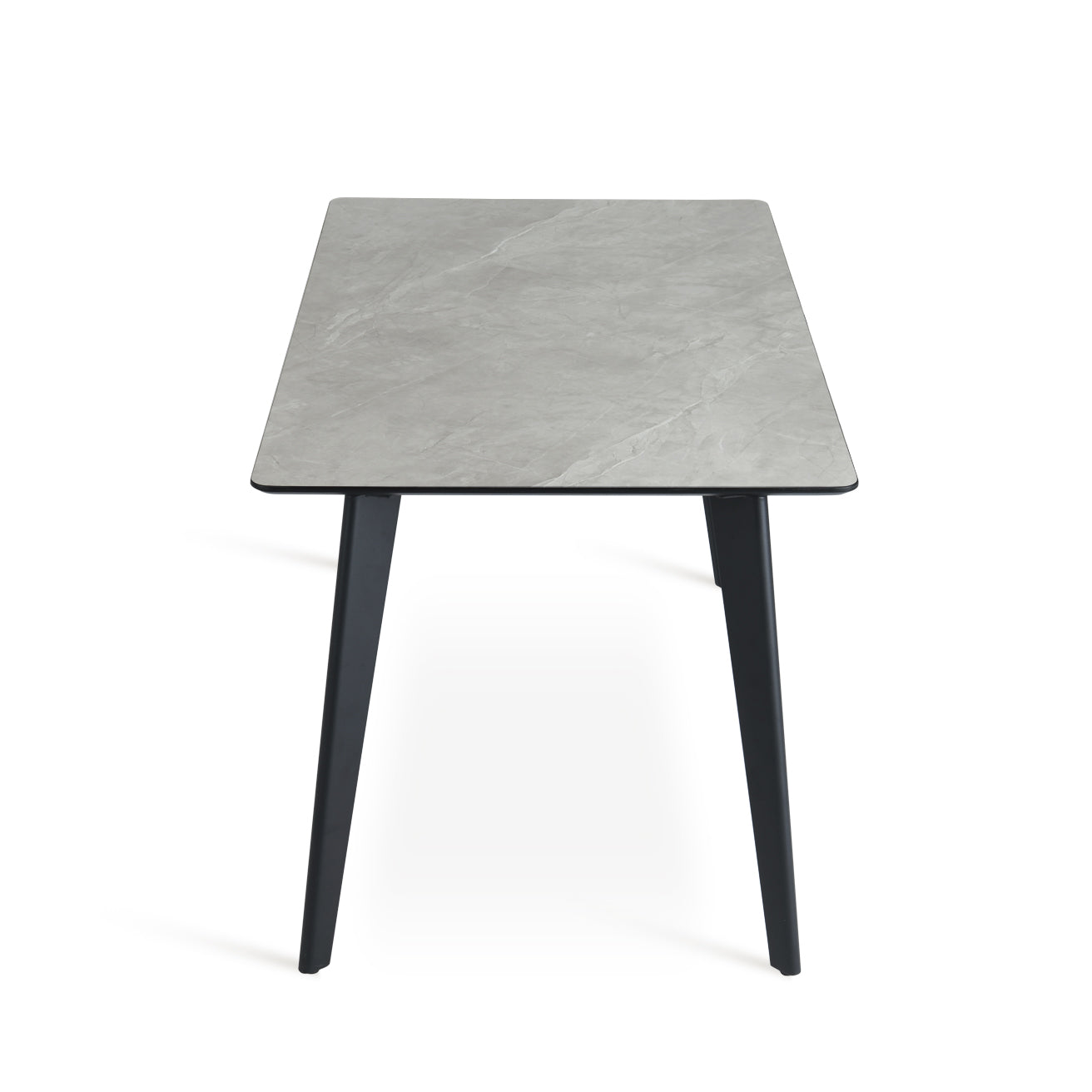 Table de salle à manger Rectangulaire Valdez [Marbre gris] [140 cm]