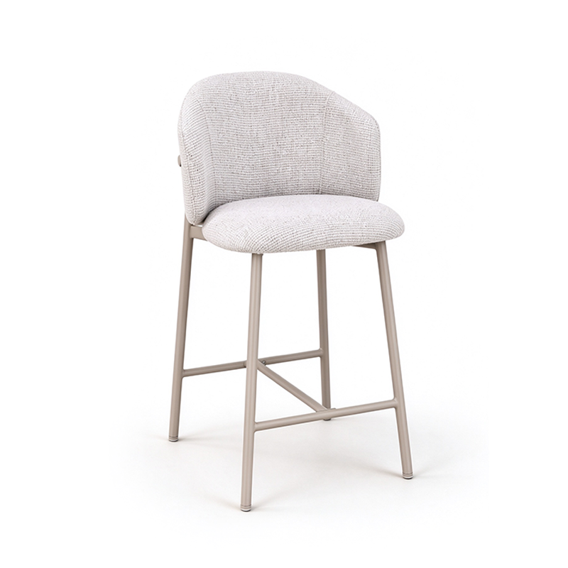 Tabouret de Bar Valda [Lot de 1] [Tissu effet lin] [65 cm]