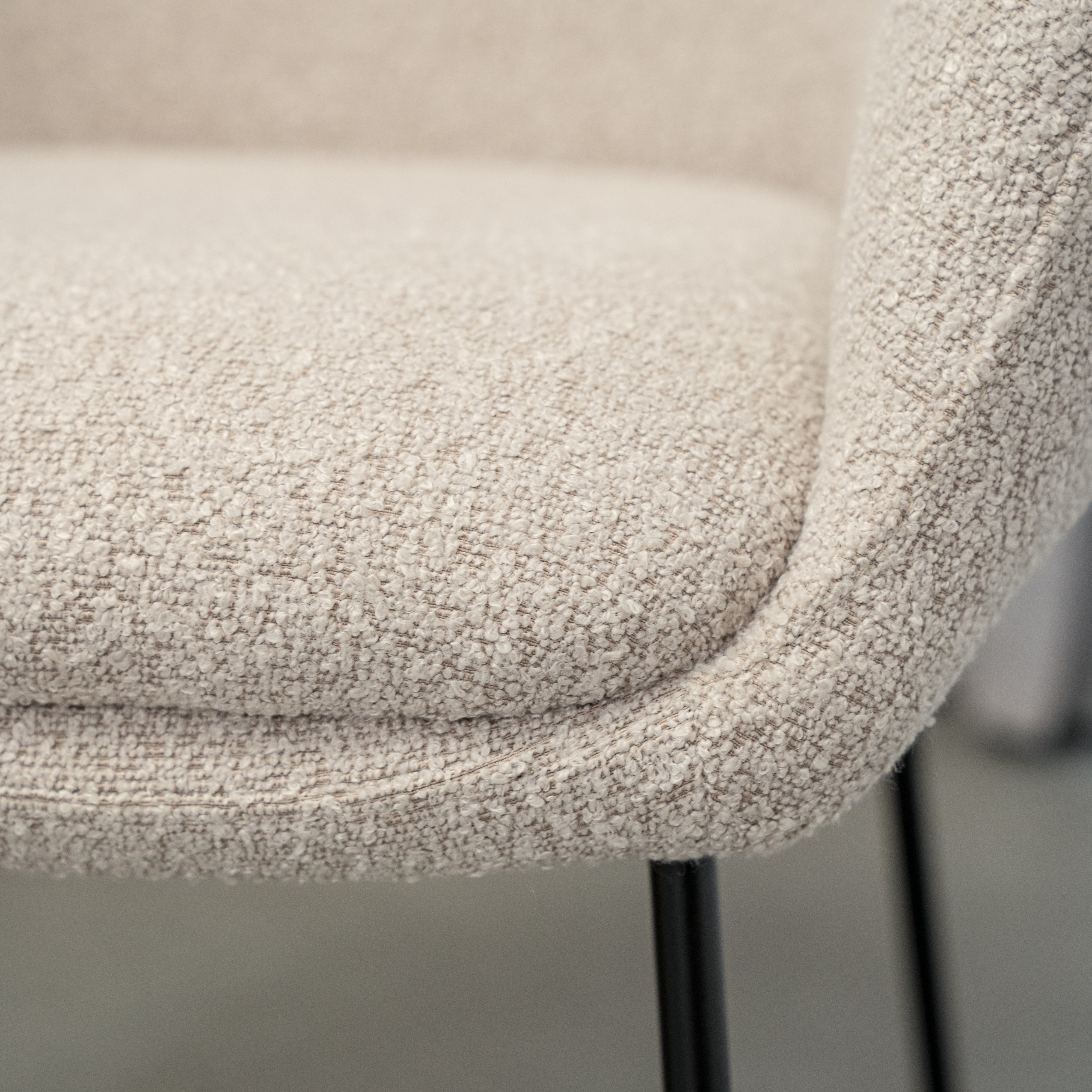 Fauteuil salle à manger Neve [Lot de 2] [Tissu Bouclette]