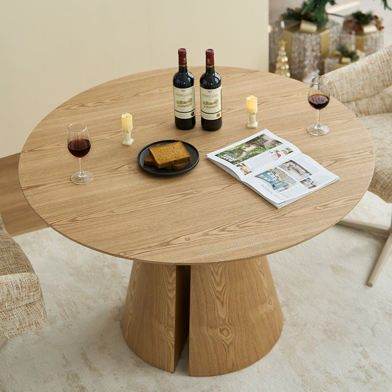 Table de salle à manger ronde Isabeau [Couleur chêne] [120 cm]