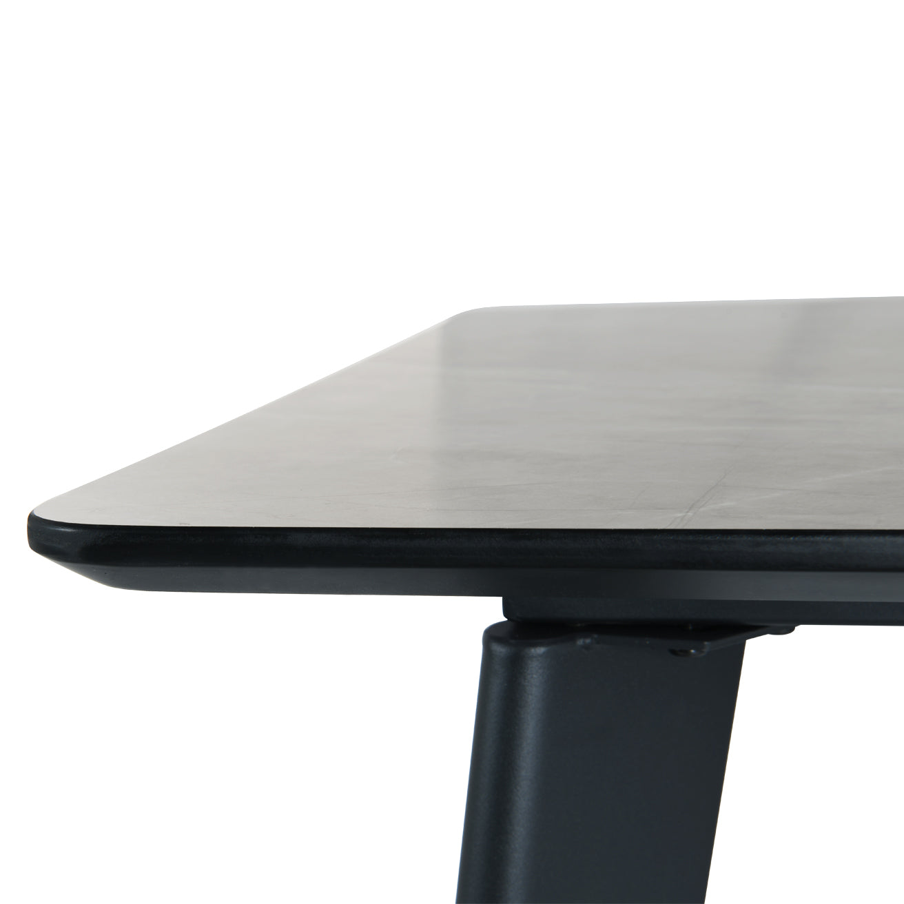 Table de salle à manger Rectangulaire Valdez [Marbre gris] [140 cm]