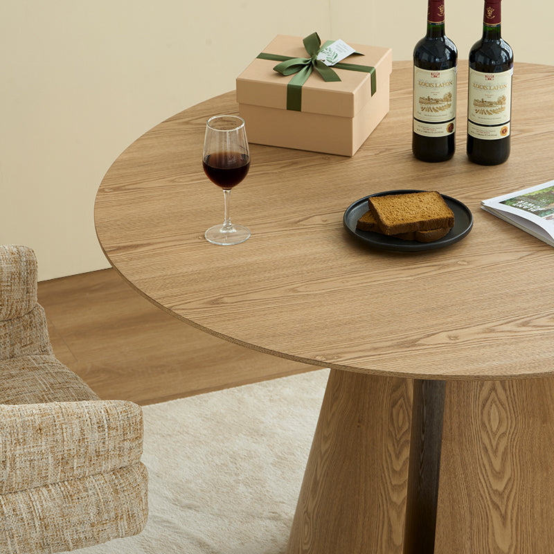 Table de salle à manger ronde Isabeau [Couleur chêne] [120 cm]