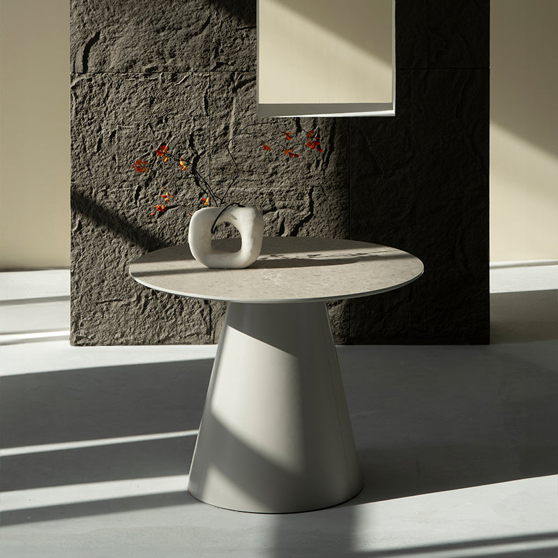 Table de salle à manger ronde Elowen [Gris] [100 cm]