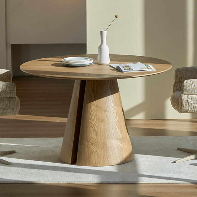 Table de salle à manger ronde Isabeau [Couleur chêne] [120 cm]