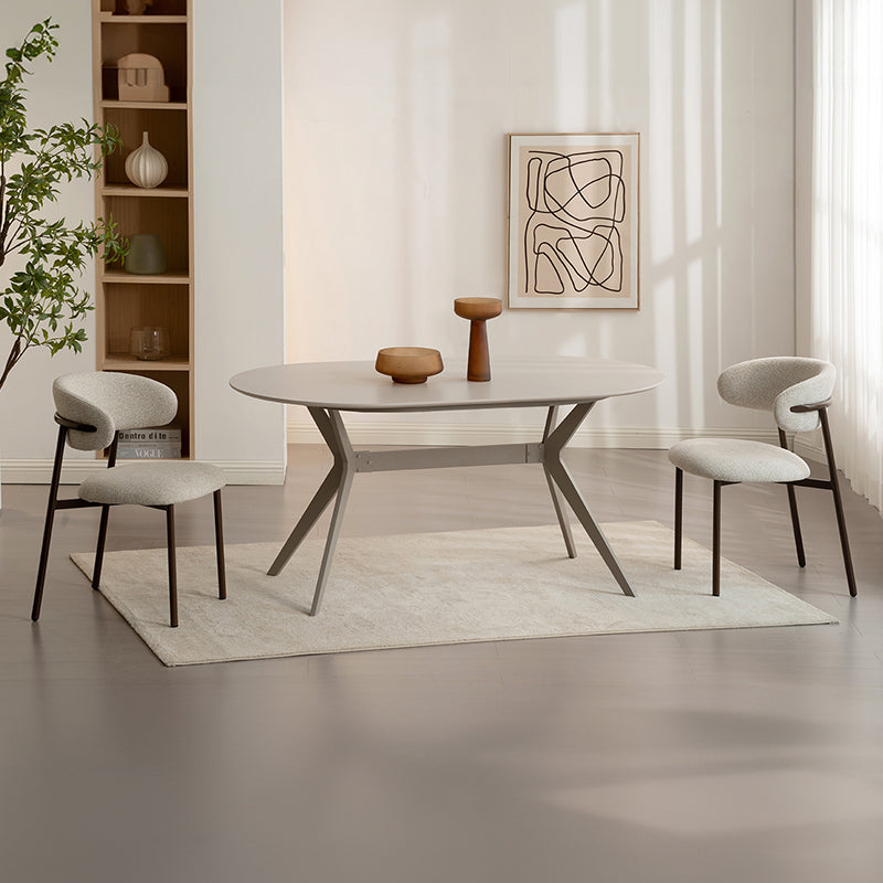 Table à manger Judit ovale et 4 Chaise de salle à manger Zahra S [Ensemble de Salle à Manger]