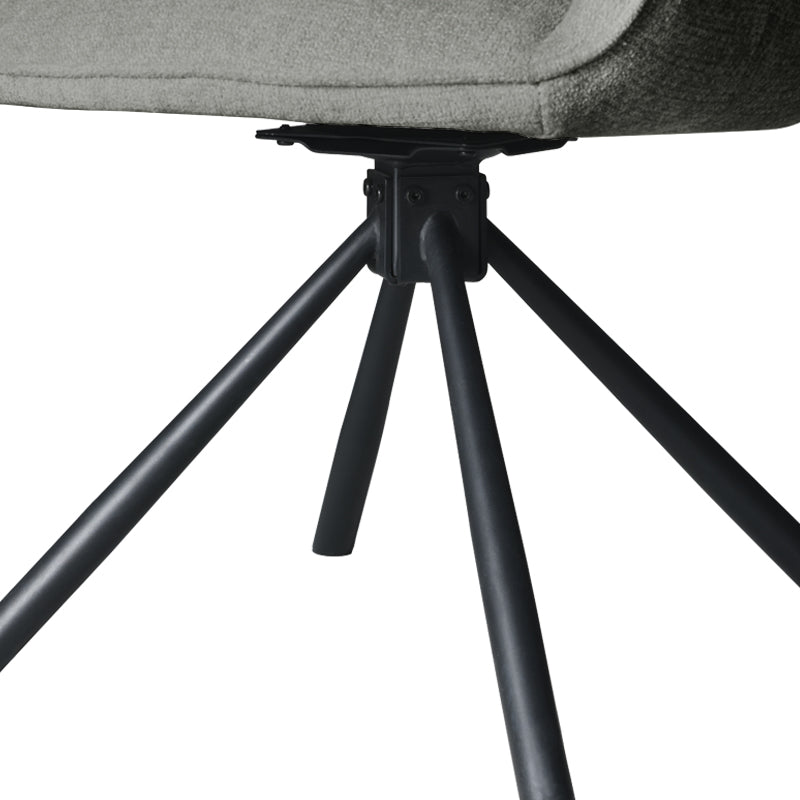 Fauteuil salle à manger pivotantes à 360° Elara [Lot de 2] [Chenille]