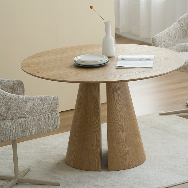 Table de salle à manger ronde Isabeau [Couleur chêne] [120 cm]