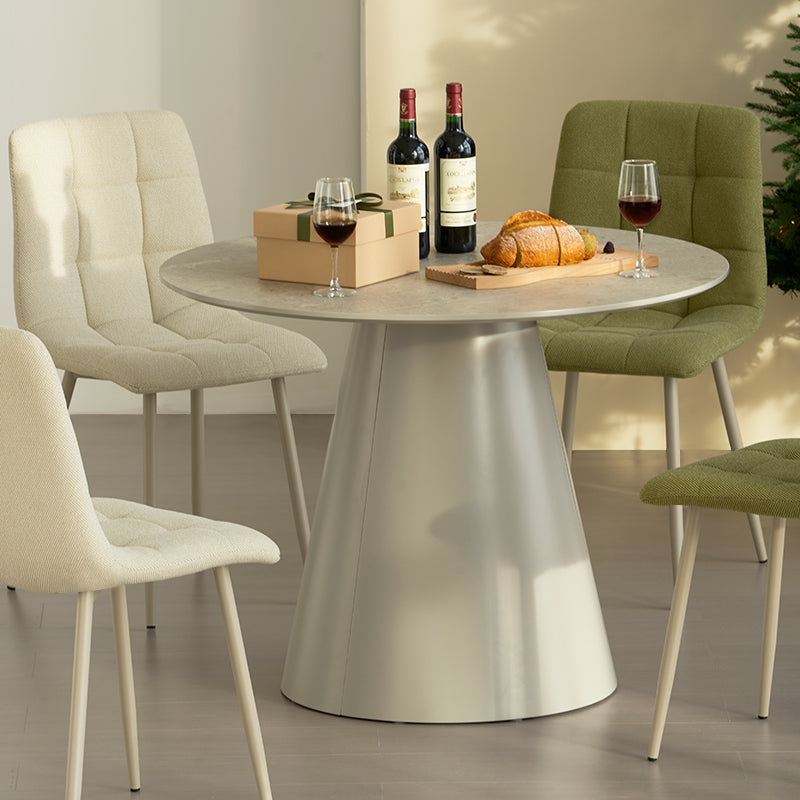 Table à Manger Ronde Elowen et 4 Chaises de Salle à Manger Aoife [Ensemble de Salle à Manger]