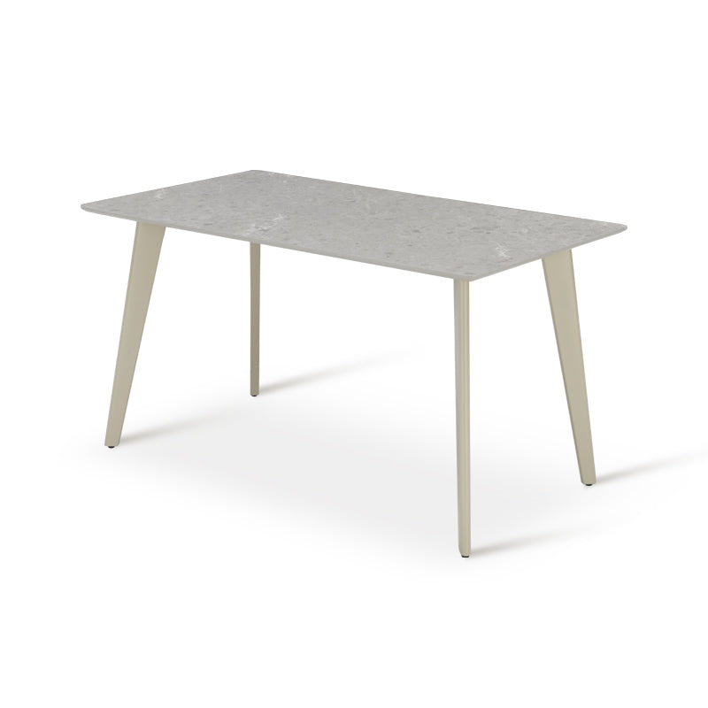 Table de salle à manger Rectangulaire Valdez [Marbre gris] [140 cm]