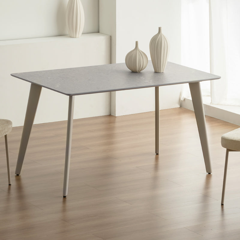 Table de salle à manger Rectangulaire Valdez [Marbre gris] [140 cm]