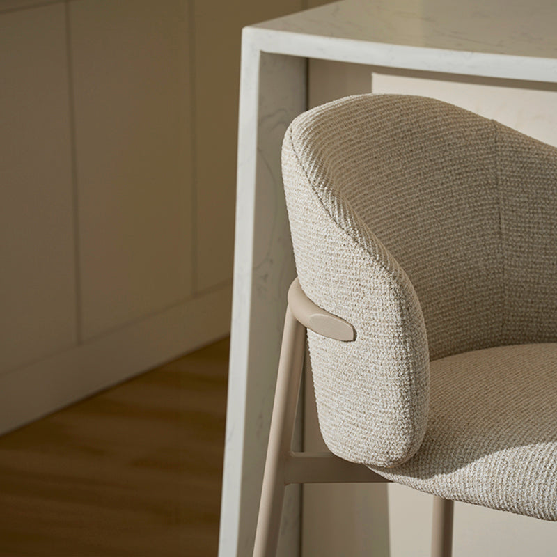 Tabouret de Bar Valda [Lot de 1] [Tissu effet lin] [65 cm]