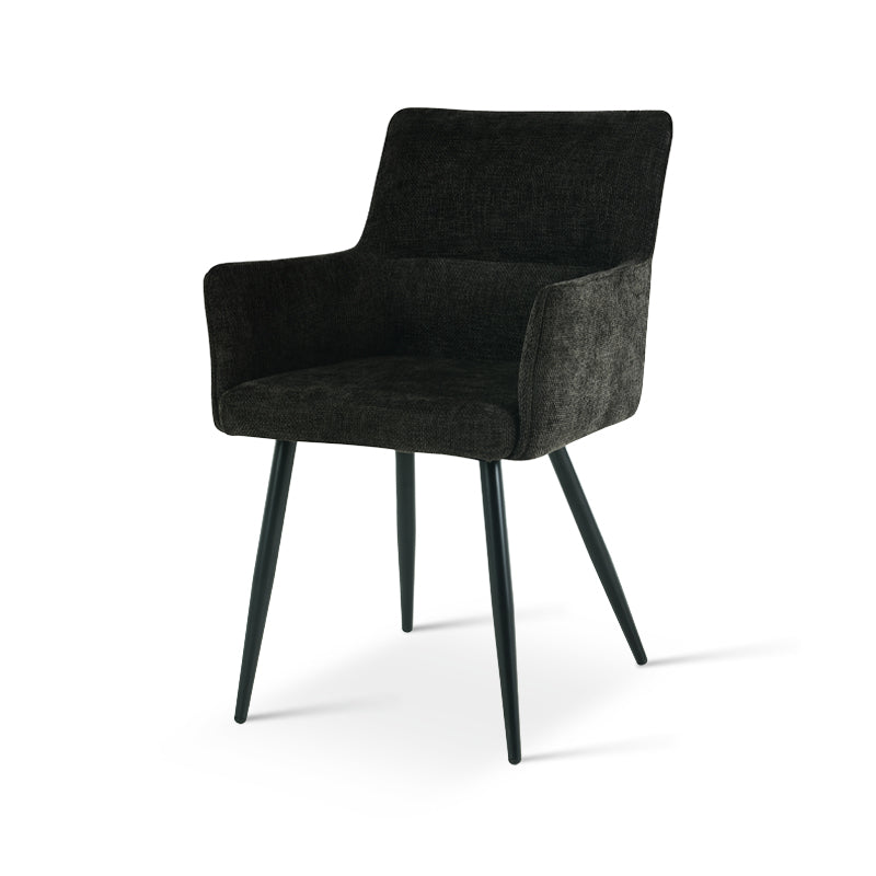 Fauteuil salle à manger Kaya [Lot de 2] [Tissu en lin]