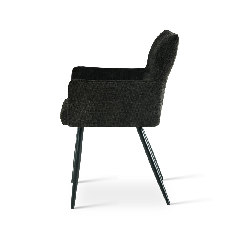 Fauteuil salle à manger Kaya [Lot de 2] [Tissu en lin]