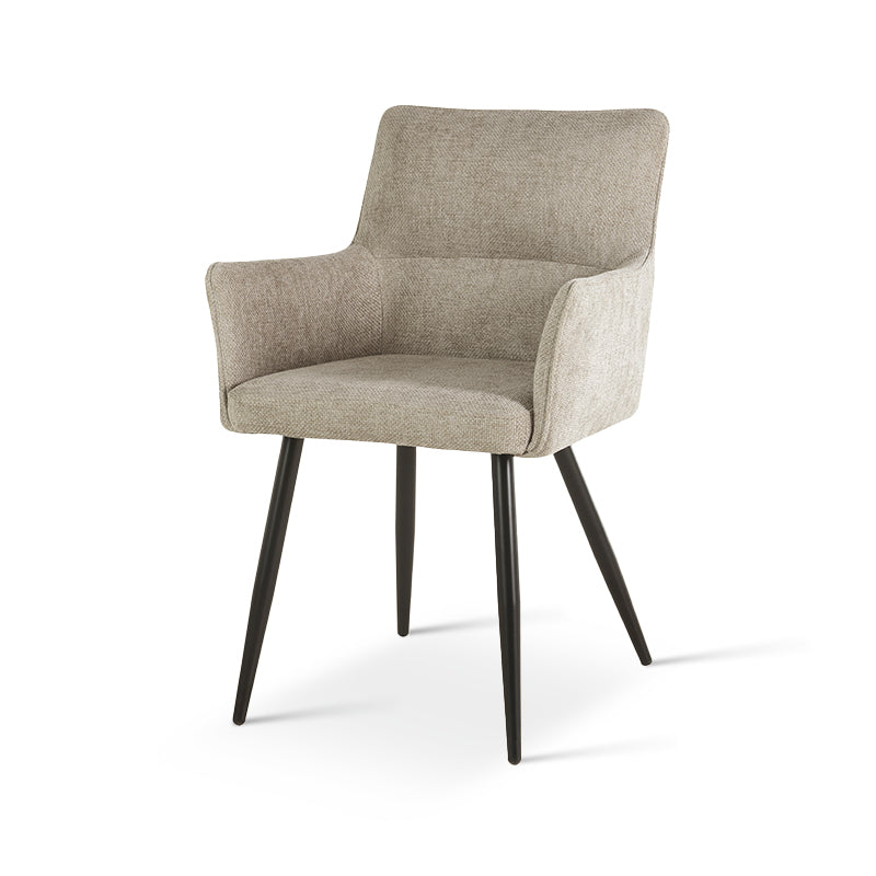 Fauteuil salle à manger Kaya [Lot de 2] [Tissu en lin]