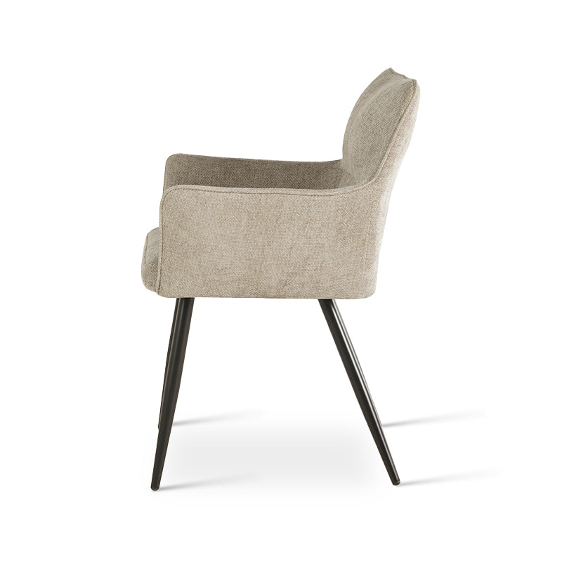 Fauteuil salle à manger Kaya [Lot de 2] [Tissu en lin]