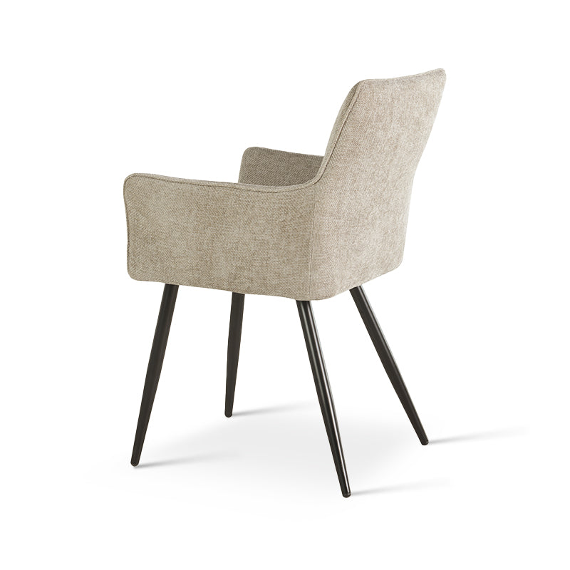 Fauteuil salle à manger Kaya [Lot de 2] [Tissu en lin]