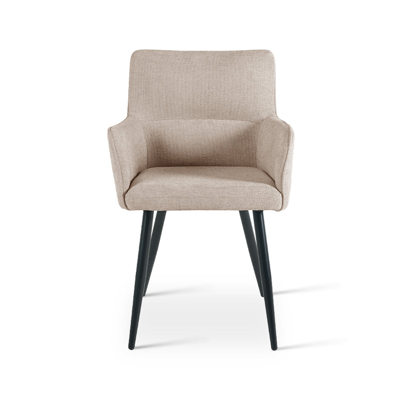 Fauteuil salle à manger Kaya [Lot de 2] [Tissu en lin]