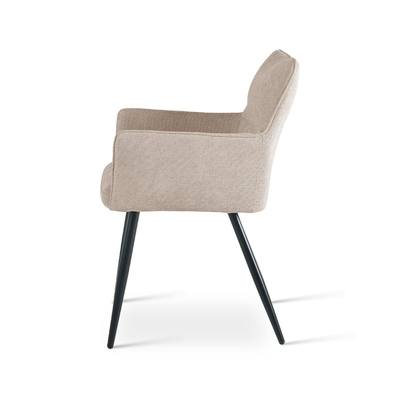 Fauteuil salle à manger Kaya [Lot de 2] [Tissu en lin]