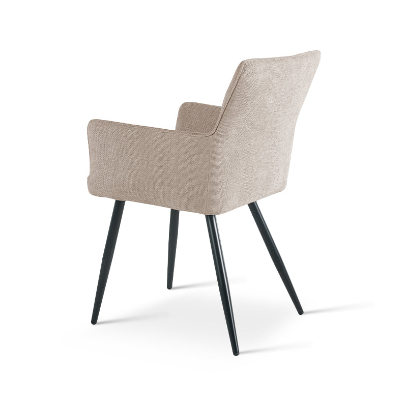 Fauteuil salle à manger Kaya [Lot de 2] [Tissu en lin]