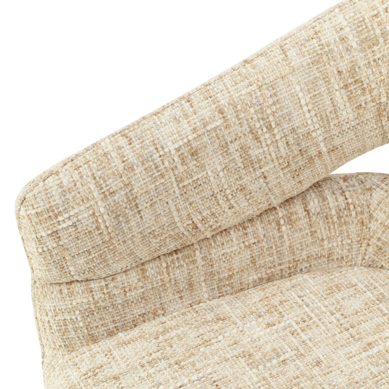 Fauteuil salle à manger pivotantes à 360° Briar Sleek [Lot de 2] [Tissu en lin]