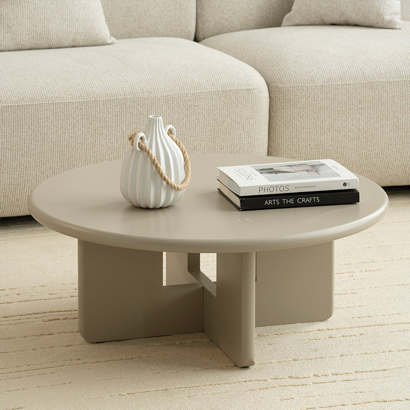 Ensemble de tables basses rondes mates Aine Chelsea [Vert et Beige]