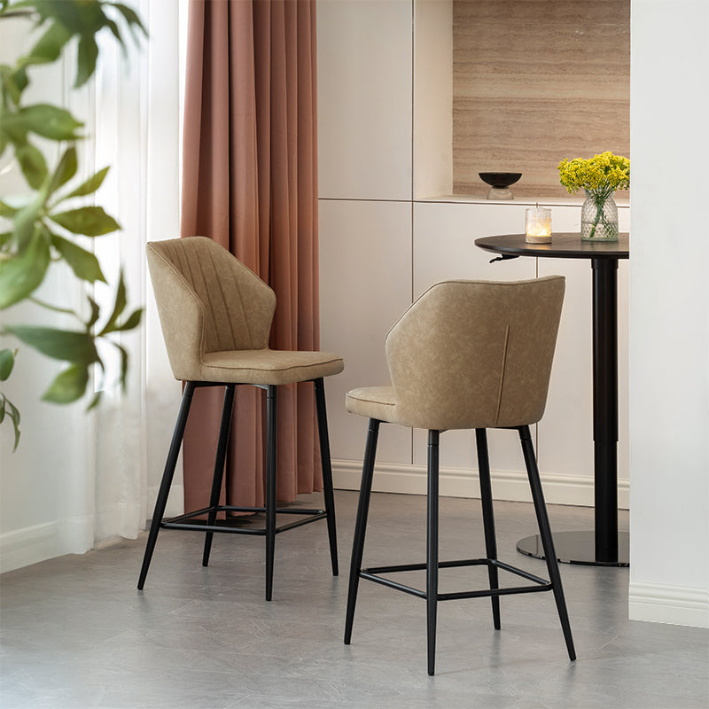 Tabouret De Bar Aleena [Lot de 2] [Simili cuir] [65 cm]