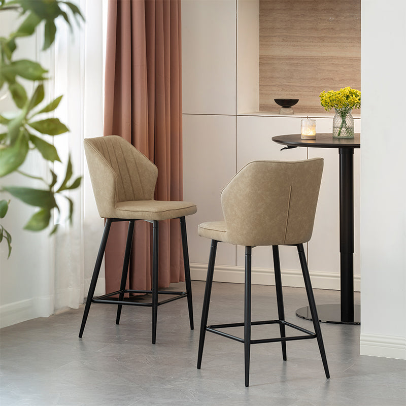 Tabouret De Bar Aleena [Lot de 2] [Simili cuir] [65 cm]