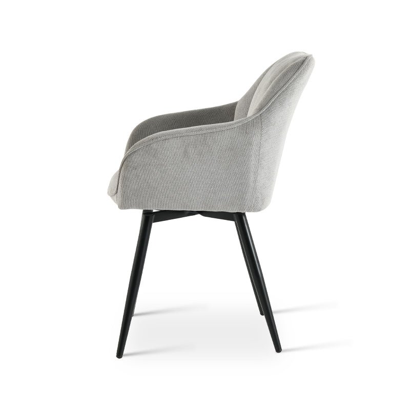 Fauteuil salle à manger pivotantes à 360° Sienna [Lot de 2] [Tissu en lin]