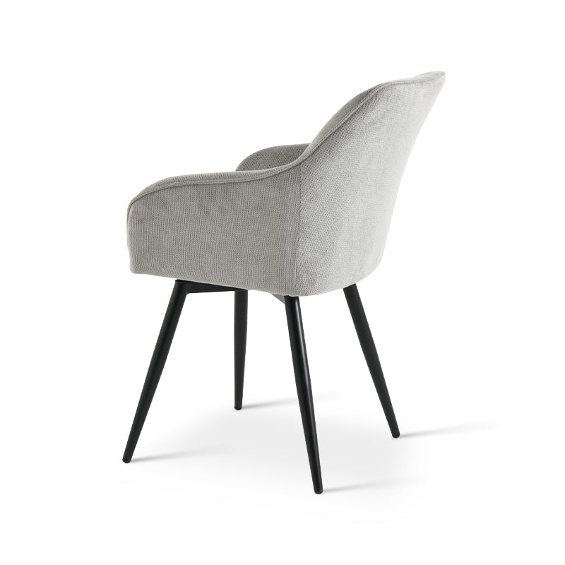 Fauteuil salle à manger pivotantes à 360° Sienna [Lot de 2] [Tissu en lin]