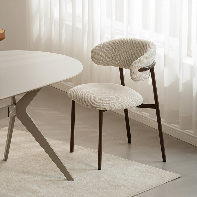 Chaise de salle à manger Zahra S [Lot de 2] [Tissu en lin] [⌀ 2.5 cm]