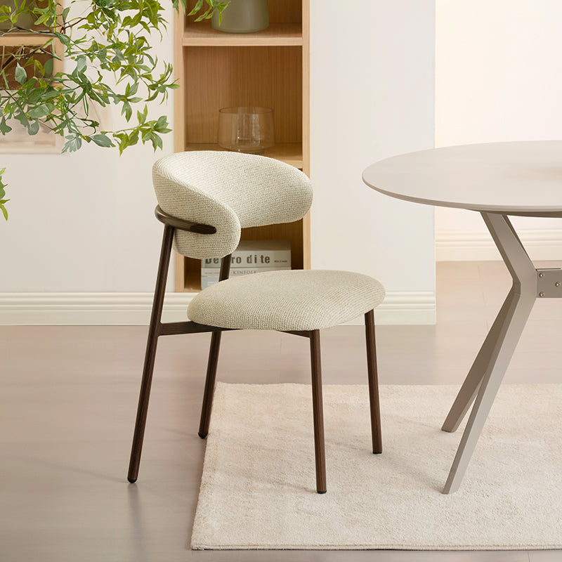 Chaise de salle à manger Zahra S [Lot de 2] [Tissu en lin] [⌀ 2.5 cm]