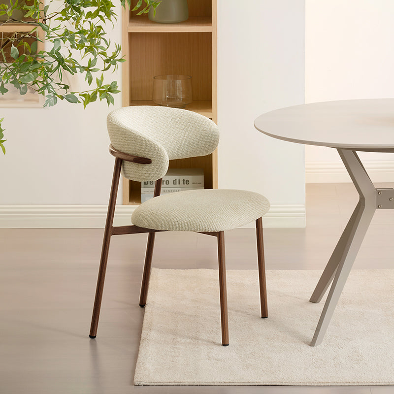 Chaise de salle à manger Zahra S [Lot de 2] [Tissu effet lin] [⌀ 2.5 cm]