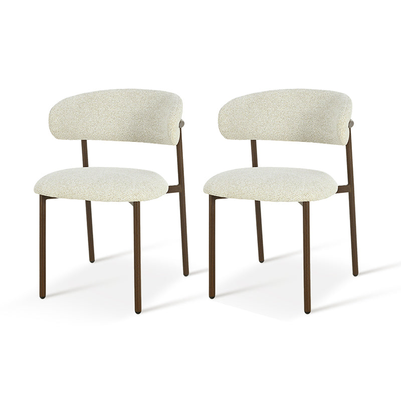 Chaise de salle à manger Zahra S [Lot de 2] [Tissu en lin] [⌀ 2.5 cm]