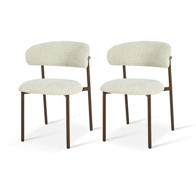 Chaise de salle à manger Zahra S [Lot de 2] [Tissu en lin] [⌀ 2.5 cm]