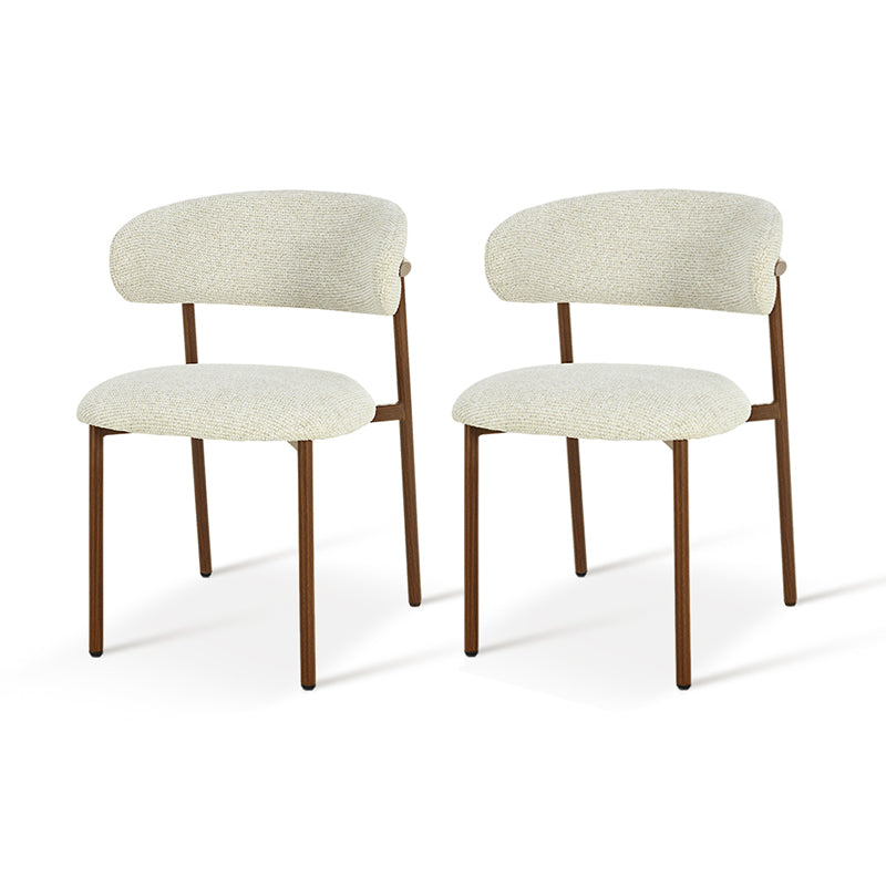 Chaise de salle à manger Zahra S [Lot de 2] [Tissu effet lin] [⌀ 2.5 cm]