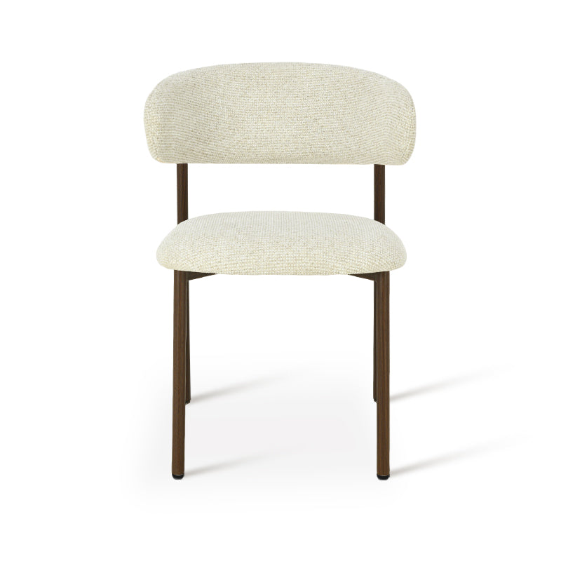 Chaise de salle à manger Zahra S [Lot de 2] [Tissu en lin] [⌀ 2.5 cm]