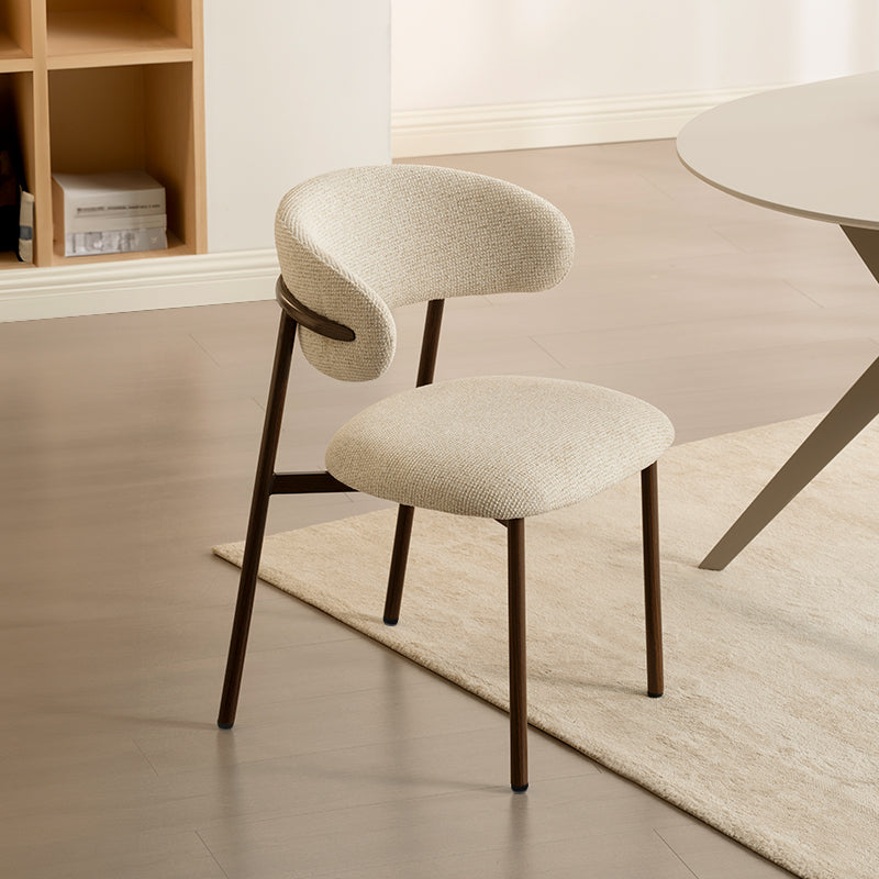 Chaise de salle à manger Zahra S [Lot de 2] [Tissu en lin] [⌀ 2.5 cm]