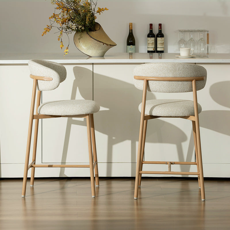 Tabouret de Bar Zahra S [Lot de 1] [Tissu effet lin] [65 cm] [⌀ 2.5 cm]