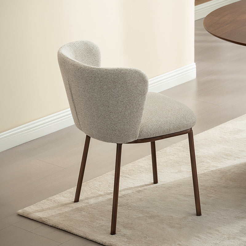 Chaise de Salle à Manger Karin [Lot de 2] [Tissu Bouclette & lin]