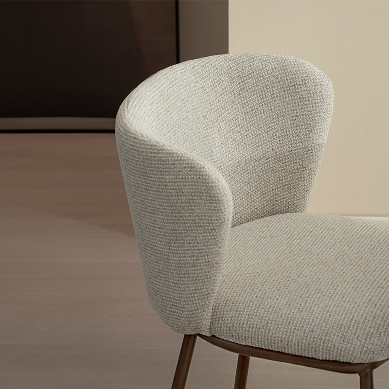 Chaise de Salle à Manger Karin [Lot de 2] [Tissu Bouclette & lin]