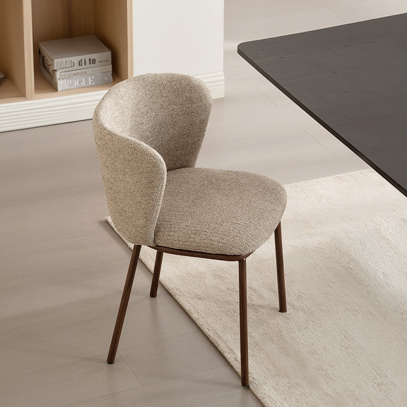 Chaise de Salle à Manger Karin [Lot de 2] [Tissu Bouclette & lin]