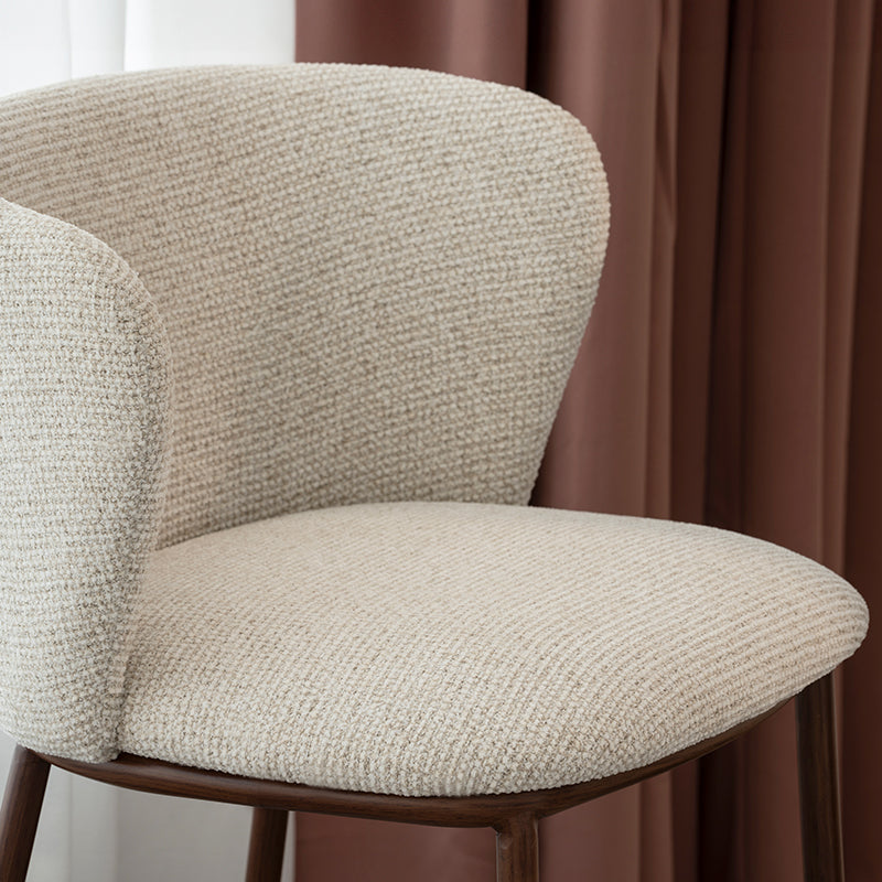 Tabouret de Bar Karin [Lot de 2] [Tissu Bouclette & lin] [65 cm]