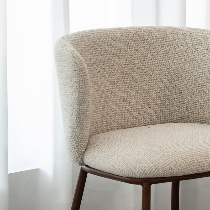 Tabouret de Bar Karin [Lot de 2] [Tissu Bouclette & lin] [65 cm]